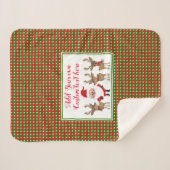Noël Plaid Père Noël Reindeer Ajouter un texte per (Devant (Horizontal))
