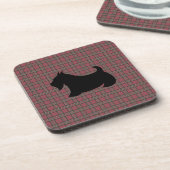Noël Plaid Scottish Terrier Dessous de verre (Côté gauche)