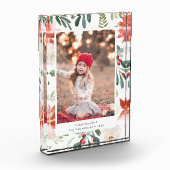 Noël Poinsettia | Bloc photo de vacances (Gauche)