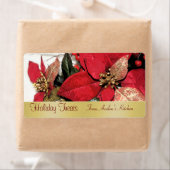 Noël Poinsettia Cuisine Traite Étiquette de cuisso (En situation)