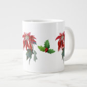 Noël Poinsettias Oone China Mug (Devant droit)