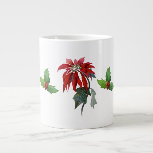 Noël Poinsettias Oone China Mug (Devant)