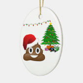 noël poo émoji ornement céramique (Gauche)