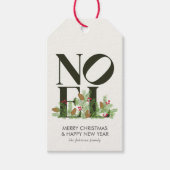 NOEL Pop Letter Art Geïnspireerd op kerst Cadeaulabel (Voorkant)