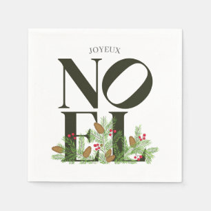 NOEL Pop Letter Art Geïnspireerd op kerst Servet