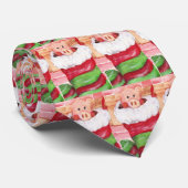 Noël porcin dans une cravate de bas (Roulé)