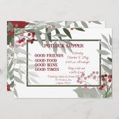 Noël POT CHANCE Cène Invitation (Devant / Derrière)