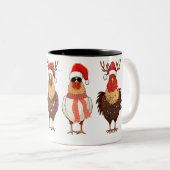 Noël Poulet de Noël Mug Café Fêtes Thé (Devant droit)
