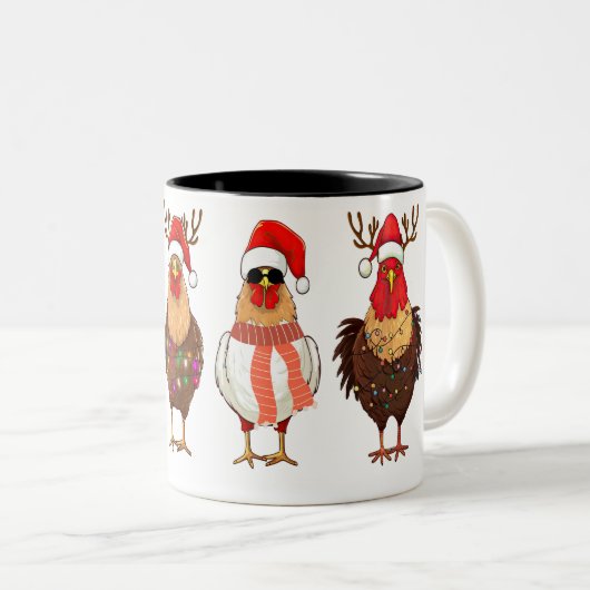 Noël Poulet de Noël Mug Café Fêtes Thé (Devant droit)
