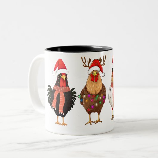Noël Poulet de Noël Mug Café Fêtes Thé (Devant gauche)