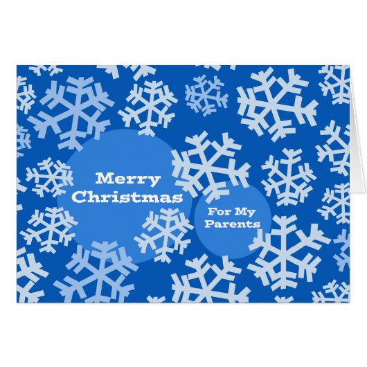 Noël pour les parents, Design de flocon de neige,  (Devant horizontal)