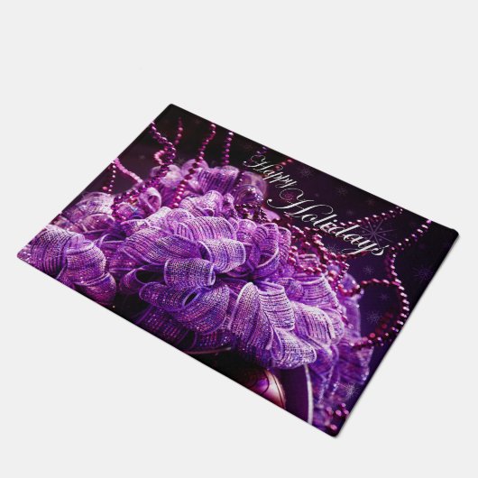 Noël pourpre - tapis de porte (Incliné)