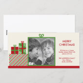 Noël présente Carte photo de vacances (Devant / Derrière)