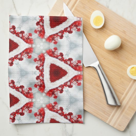 noël présente kaleidoscope serviette de cuisine (Quart Plié)