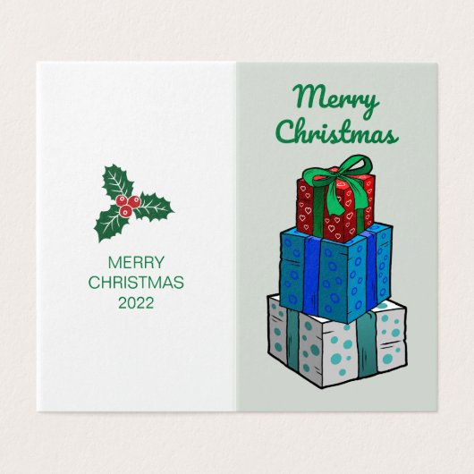 Noël présente la carte de Noël (Outside Unfolded)