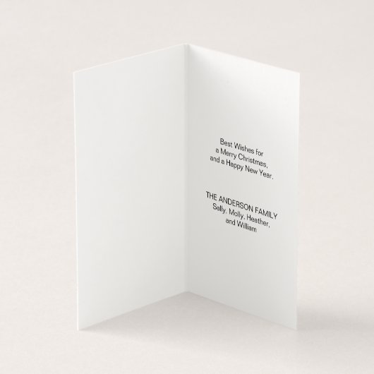 Noël présente la carte de Noël (Inside)