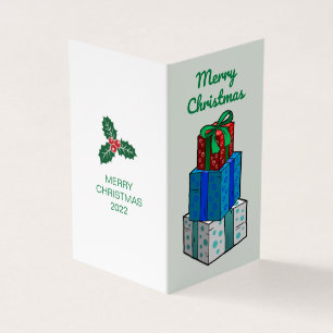 Noël présente la carte de Noël