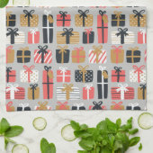 noël présente serviette de cuisine (Plié)