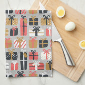 noël présente serviette de cuisine (Quart Plié)