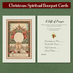 Noël Prêtre Bouquet spirituel Cartes saintes