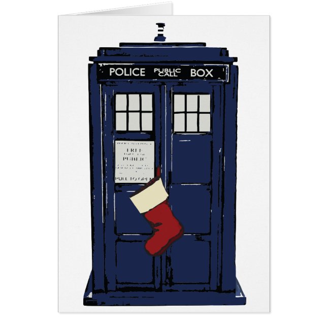 Noël public de cabine téléphonique de police (Devant)