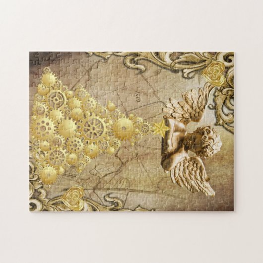 Noël Puzzle Gold Angel (Horizontal)