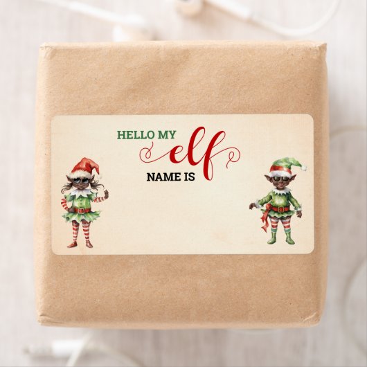 Noël Qu'est-ce que votre Étiquette de jeu Elf (En situation)