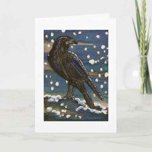 Noël Raven dans la carte de neige (Devant)