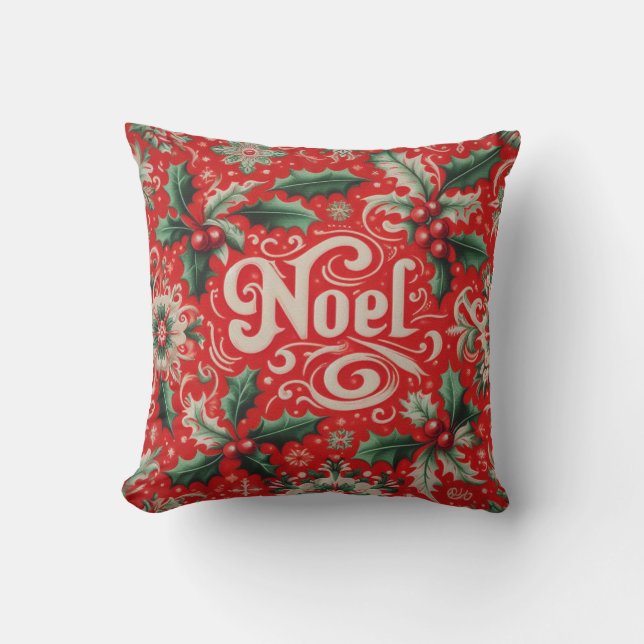 Noel Red & Green Kussen (Voorkant)