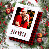 Noel Red Plaid Carte de Noël Motif