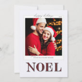 Noel Red Plaid Carte de Noël Motif (Devant)