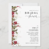 Noël Red Poinsettia nuptiale douche Invitation (Devant)