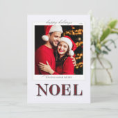 Noel Red Pset Pattern-kerstfeestkaart Feestdagenkaart (Staand voorkant)