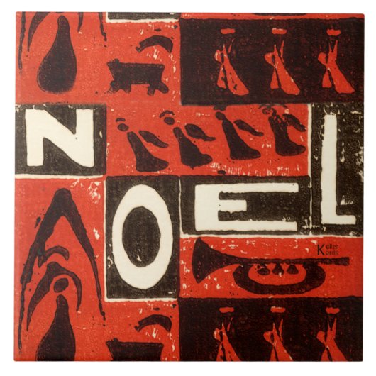 Noel Red Tegeltje (Voorkant)