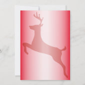 Noël Reindeer Red Holidays Invitation (Dos)