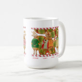 NOËL RÉINDEER Tall White Mug (Devant droit)