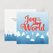 Noël religieux Joie au monde Carte de vacances (Devant / Derrière)