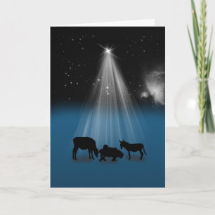 Noël, religieux, nativité, étoiles, carte