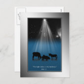 Noël, religieux, nativité, étoiles, carte postale (Devant / Derrière)