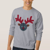 noël renne lune émoji sweatshirt (Devant)