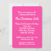 Noël renne rose viennent invitations (Dos)