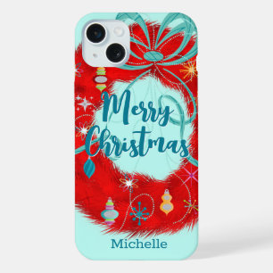 Noël rétro de la couronne rouge