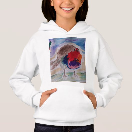 Noël Robin Sweat - shirt à capuche pour enfants (Devant)