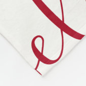 Noel | Rood en wit kerstscript Fleece Deken (Hoek)