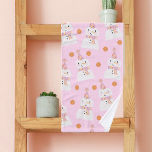 Noël rose mignon Polka Dot Snowman