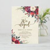 noël rose moderne nous avons elopé invitation (Debout devant)