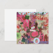 Noël rose 'Tis Season Carte de voeux plat (Devant / Derrière)