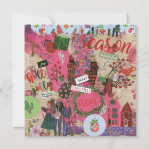 Noël rose 'Tis Season Carte de voeux plat