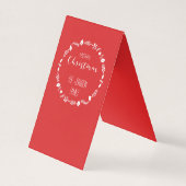 Noël Rouge Avec Carte Pliée Feuille Blanche (Front)