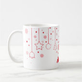Noël rouge Ball star décoration Mug classique (Gauche)